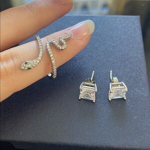 Sterling Silver Snake Jewelry Set